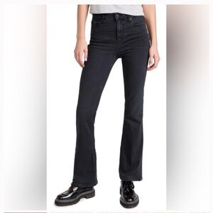 PAIGE Women's Black Flare Jeans